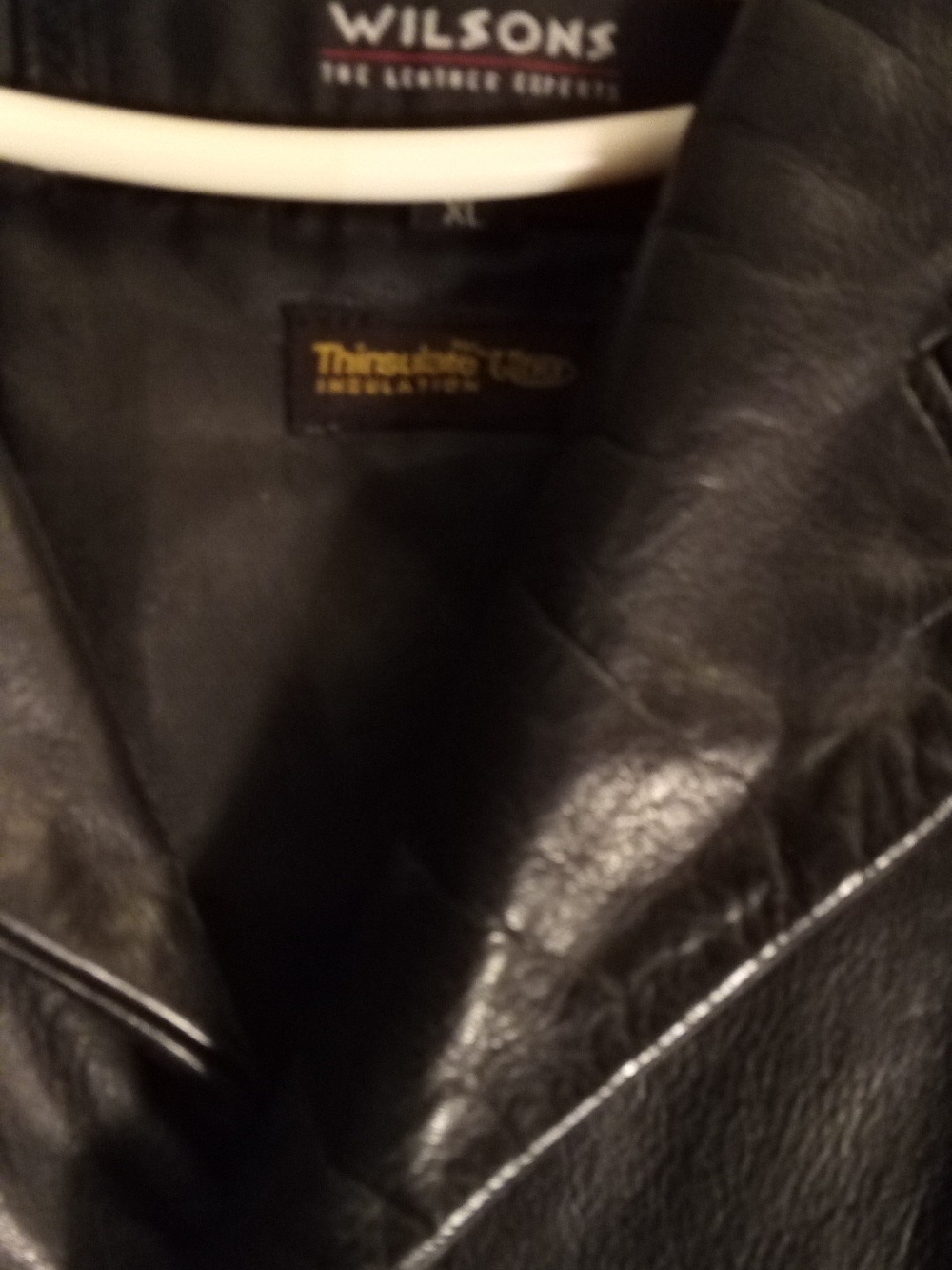 Wilsons Black Leather Men's Jacket with Thinsulate Insulation